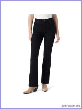 High Rise Boot Cut Stretch Jeans Cotton Blend Women Petite